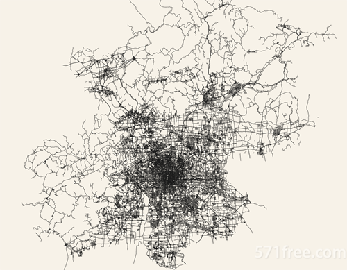 city-roads城市路网在线生成 生成所在城市的路网